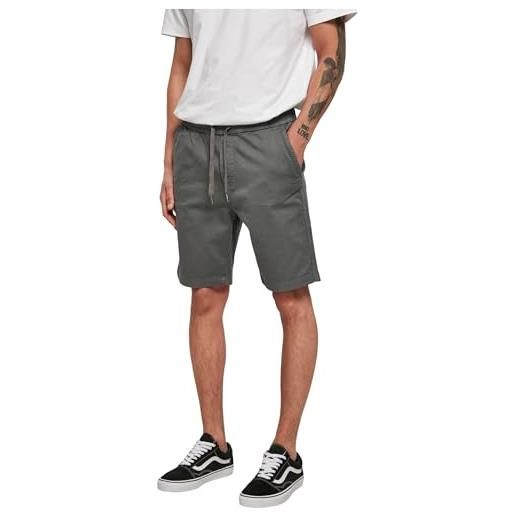 Urban Classics stretch twill joggshorts, pantaloncini, uomo, grigio (dark shadow), xl