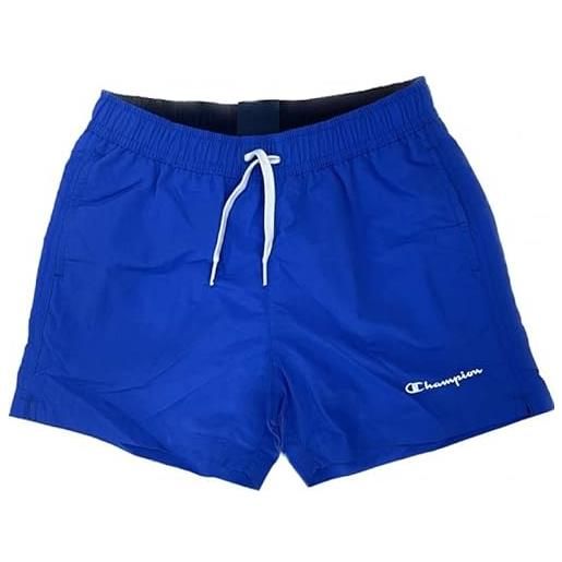 Champion legacy beachshorts-ac small logo costume a pantaloncino, blu cobalto, 7-8 anni bambini e ragazzi