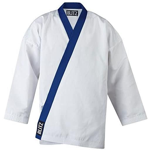 Blitz traditional, tang soo do-giacca unisex-adulto, bianco/rosso, 0/130 cm