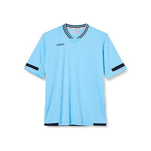 FUTSAL camiseta azarake, maglietta bambino, celeste/blu marino/bianco, xl