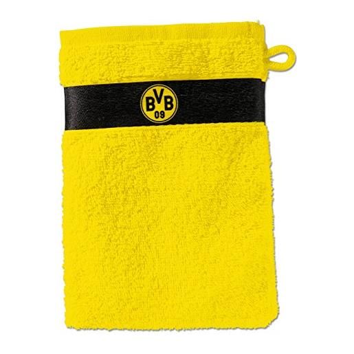 Borussia Dortmund guanto da bagno giallo, cotone, taglia unica
