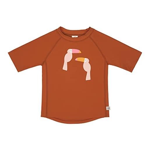 Lässig costume da bagno unisex a maniche corte per bambini, toucan rust, 3-6 mesi (62/68)