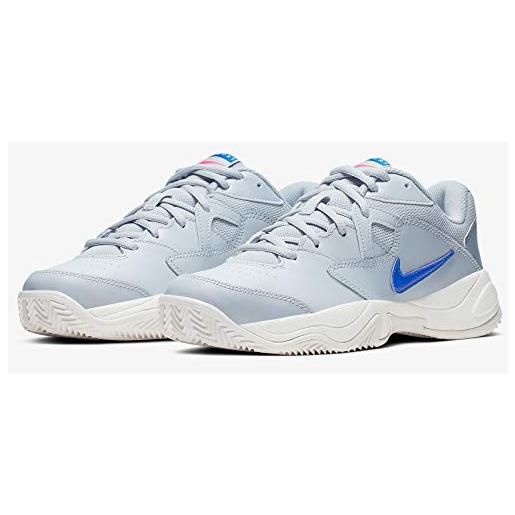 Nike Nikecourt lite 2, scarpe da tennis donna, multicolore (pure platinum/racer blue/mtlc platinum 1), 42.5 eu