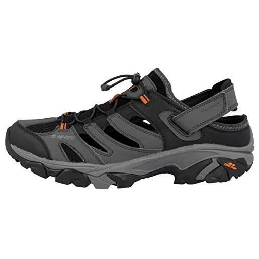 Hi-tec ravus strike shandal, sandali da arrampicata uomo, grigio (charcoal/black/red orange 51), 41 eu