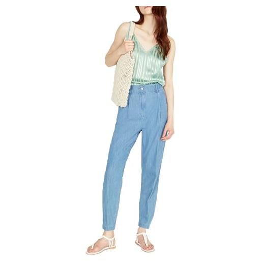 Sisley pantaloni 4a7tlf032, light blue denim 901, 34 donna
