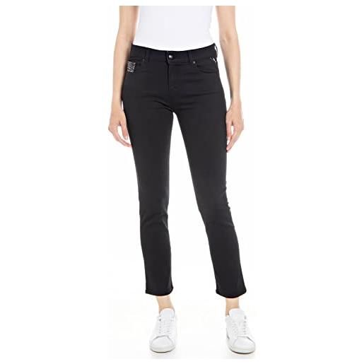 REPLAY jeans donna faaby slim fit super elasticizzati, nero (black 098), w27 x l32