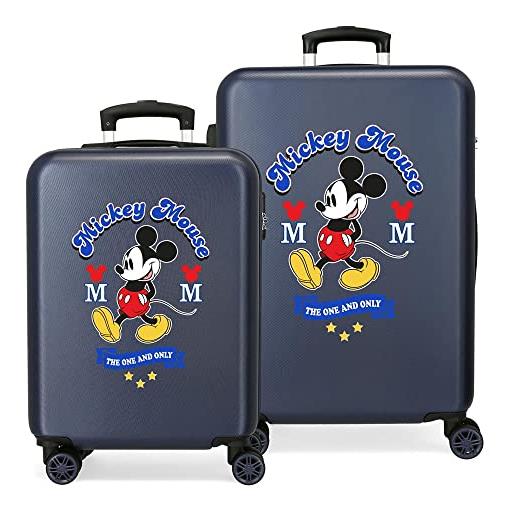 Disney (DIYL9) set valigie rigide 55-68 cm have a good day mickey azzurro