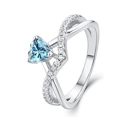 starchenie starnny anelli donna argento 925, anelli fidanzamento anniversario amore a forma di cuore with 5a zirconia cubica birtstone regali di gioielli per donna，12