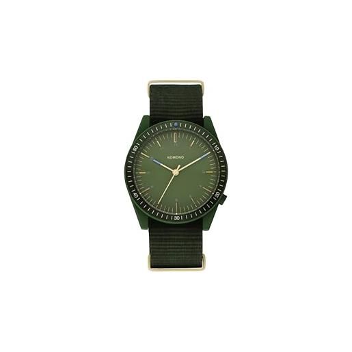 KOMONO ray shade nato orologio al quarzo da uomo con movimento giapponese e cinturino riciclato, verde