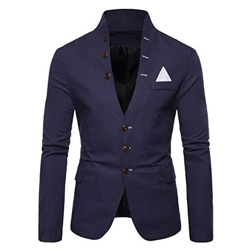 Generico blazer per uomo giacca da abito slim fit monopetto leggero 1 botton elegante vestito giacche giacca paillettes uomo cappotto uomo taglie xs - 5xl