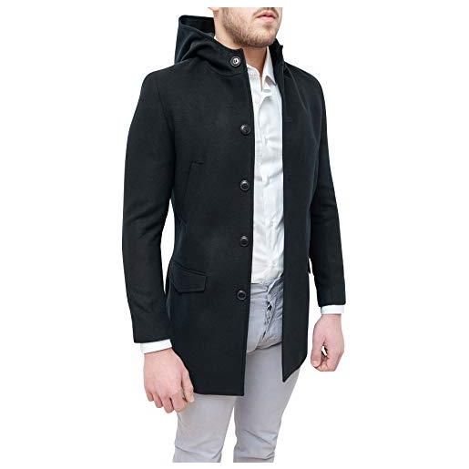 Cappotto uomo Class Sartoriale marrone Soprabito giacca lunga elegante  casual