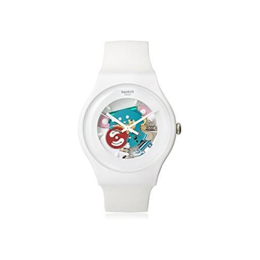 Swatch orologio unisex analogico al quarzo con cinturino in plastica - suow100