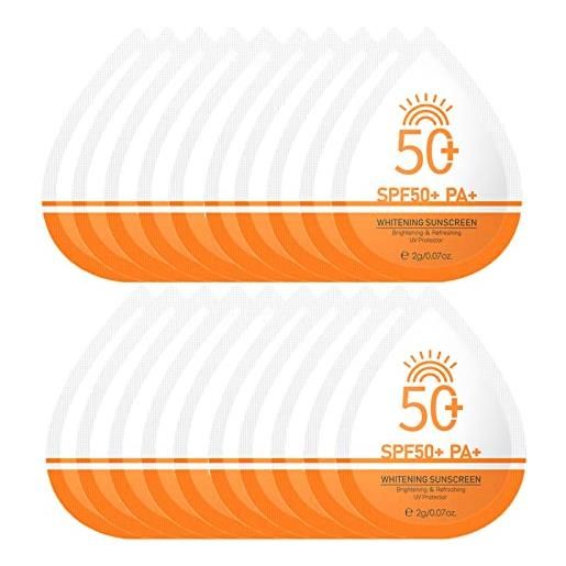 Hocossy sun cream spf 50, spf face moisturiser waterproof sunscreen lotion oil-free, lightweight, for all skin types face & body travel size sunscreen. 