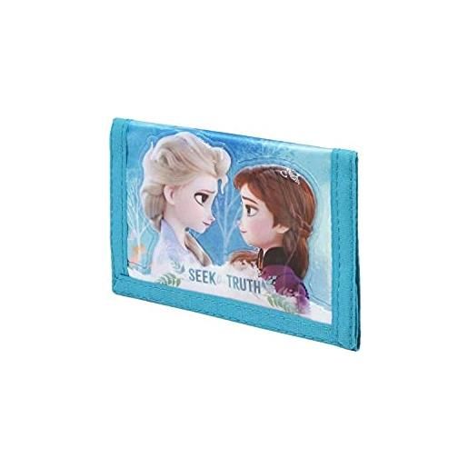 Disney frozen 2 seek-portafoglio velcro, turchese, 21.5 x 9 cm