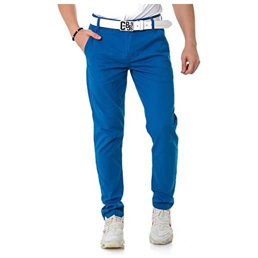 Cipo & Baxx jeans da uomo slim fit stretch denim pantaloni, 842-blu sax, 32w x 32l