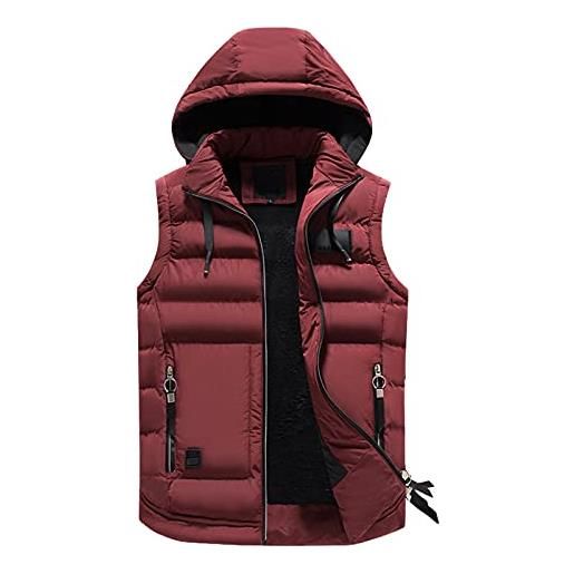 Kobilee smanicato uomo piumino trekking cotone imbottita piumino smanicato con cappuccio invernale gilet firmato 100 grammi giacca corto senza maniche giubbotto smanicato giubbino leggero