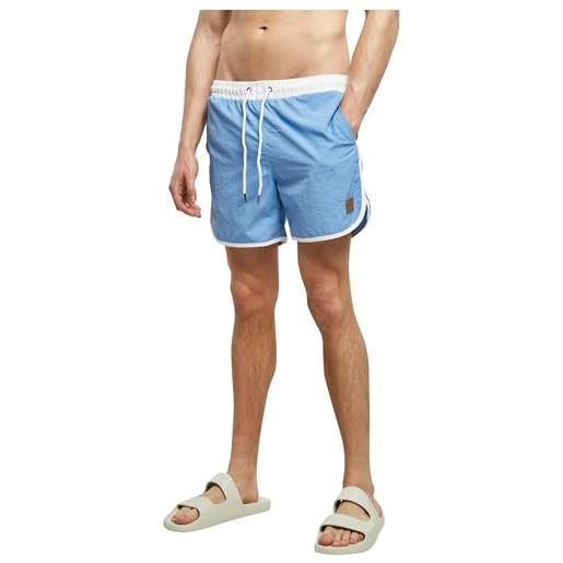 Urban Classics retro swim shorts costume da bagno, bianco/ciliegia, 3xl uomo