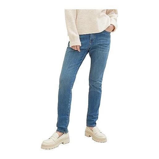 TOM TAILOR jeans affusolati, 10119-used mid stone blue denim, 34w x 32l donna