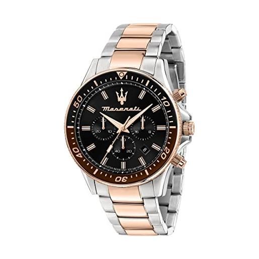 Maserati orologio uomo, collezione sfida, in acciaio, pvd oro rosa - r8873640009