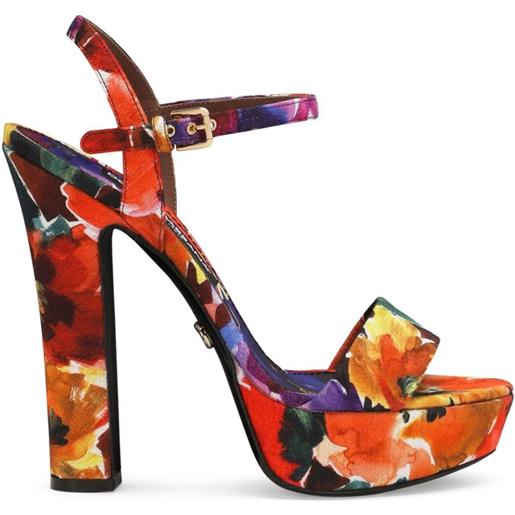 Dolce & Gabbana sandali a fiori - arancione