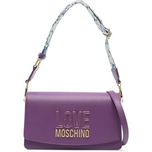 Love Moschino borsa a tracolla con placca logo - viola