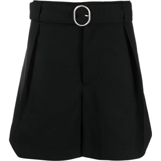 Jil Sander shorts sartoriali con cintura - nero