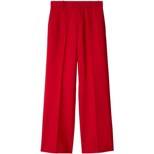 Burberry pantaloni sartoriali con pieghe - rosso