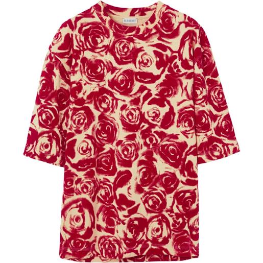 Burberry t-shirt con stampa - rosso