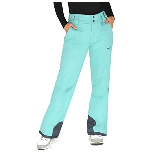 ARCTIX insulated snow pants, pantaloni da neve donna, verde giada, small (4-6) long