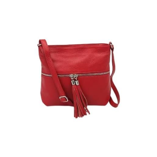 Puccio Pucci trlbc100087, borsa di pelle womens, rosso, 26x22x9 cm