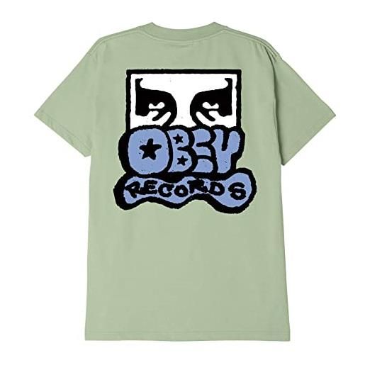 Obey maglietta records, cucumber. , xl