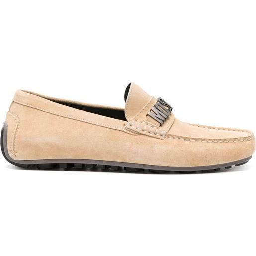 Moschino slippers con logo - marrone