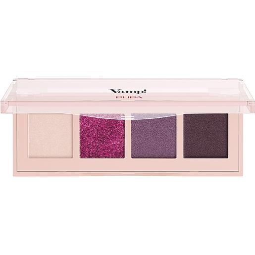 PUPA vamp!Palette 4 ombretti 004 vibrant plum palette finish naturali e intensi 5,2 gr