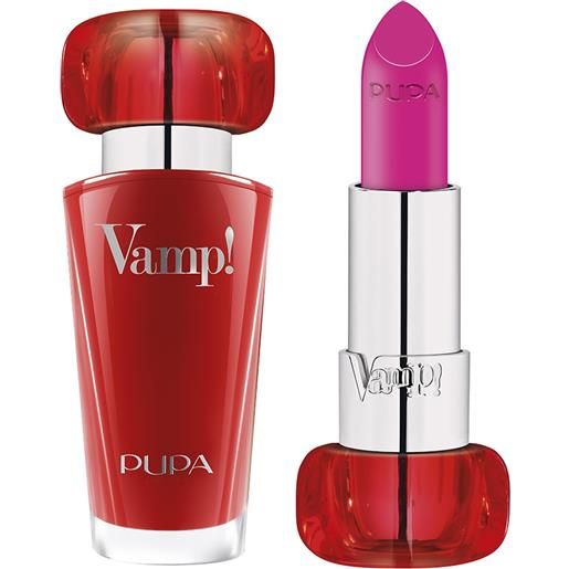 PUPA holiday land vamp!Lipstick 208 electric fuchsia rossetto volumizzante colore estremo 3,5 gr