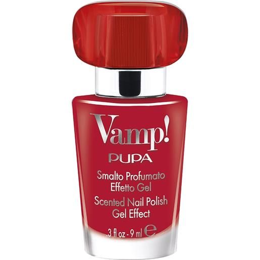 PUPA vamp!Smalto 211 scarlet red smalto profumato effetto gel fragranza rossa 9 ml