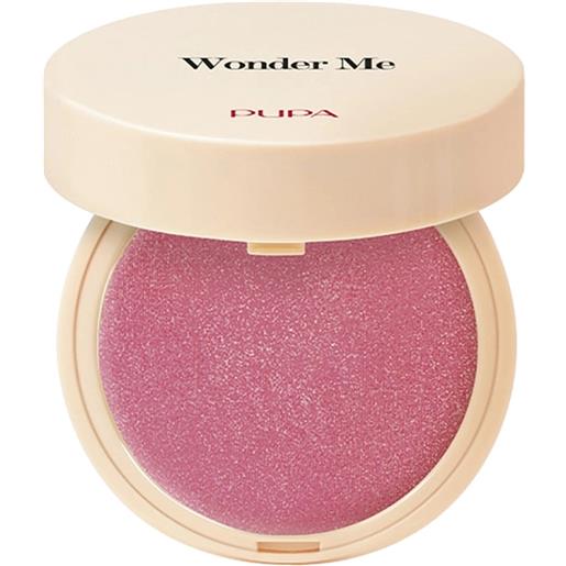 Pupa wonder me blush 006 first kiss radiant effetto naturale con acido ialuronico 4 gr compatto