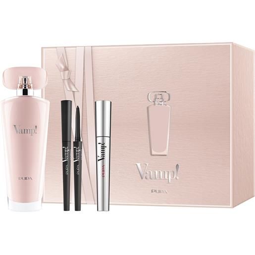PUPA kit vamp!Eau de parfum pink + vamp!Mascara + vamp!Eye pencil eau de parfum 100 ml + mascara + eye pencil 3 pz