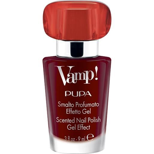PUPA vamp!Smalto 205 erotic red smalto profumato effetto gel fragranza rossa 9 ml