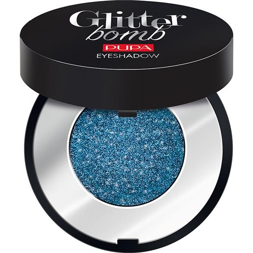 PUPA glitter bomb eyeshadow 052 crystallized blue ombretto colore super intenso 0,8 gr