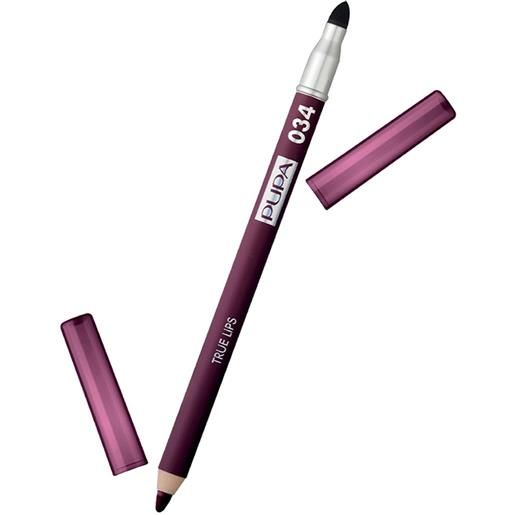 Pupa true lips 034 bordeaux colore intenso ultra-pigmentato 1,2 gr matita