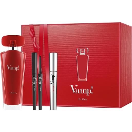 PUPA kit vamp!Eau de parfum red + vamp!Mascara + vamp!Eye pencil eau de parfum 100 ml + mascara + eye pencil 3 pz