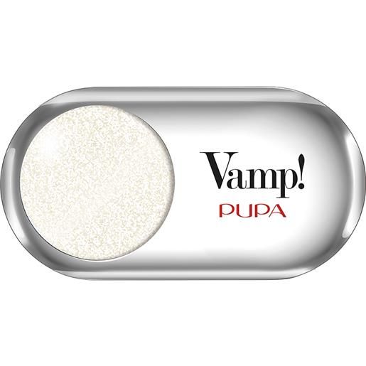 PUPA vamp!Ombretto top coat 200 sparkling platinum ombretto altamente pigmentato con applicatore 1 gr