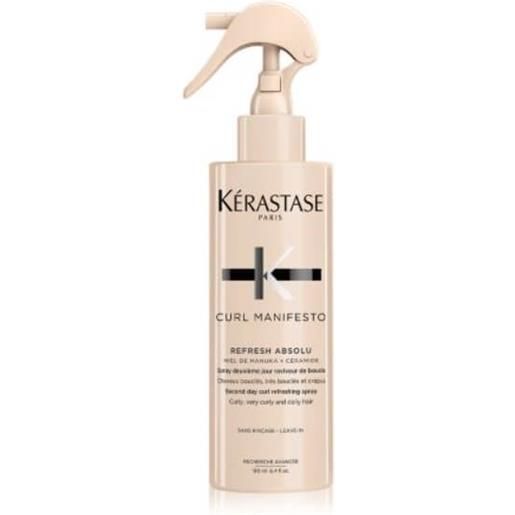 Kérastase spray rinfrescante per capelli mossi e ricci curl manifesto (refresh absolu spray) 190 ml