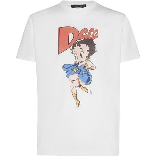 DSQUARED2 t-shirt betty boop in cotone con stampa