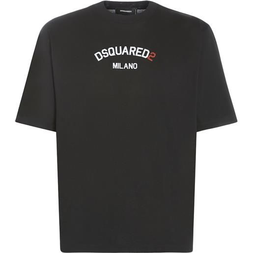 DSQUARED2 t-shirt in cotone milano con stampa