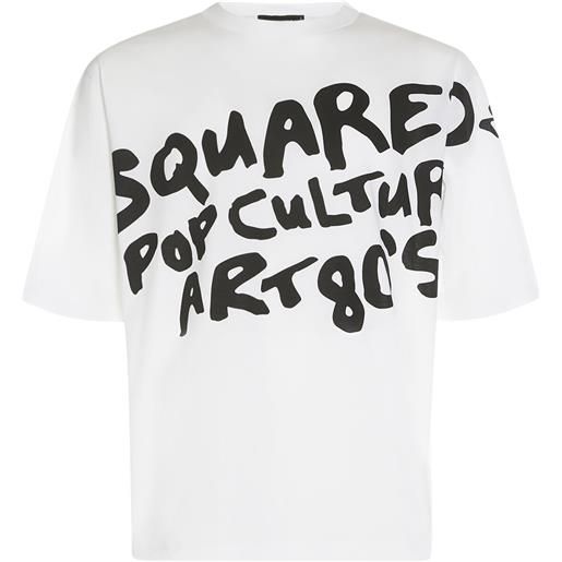 DSQUARED2 t-shirt d2 pop 80's in cotone stampato