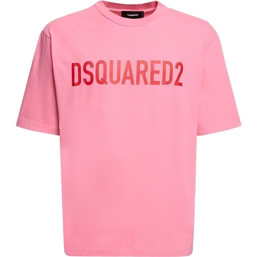 DSQUARED2 t-shirt loose fit in cotone con stampa