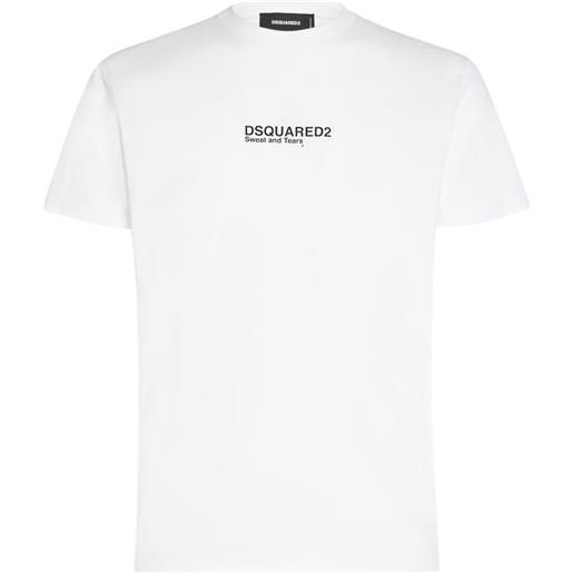 DSQUARED2 t-shirt in jersey di cotone con logo