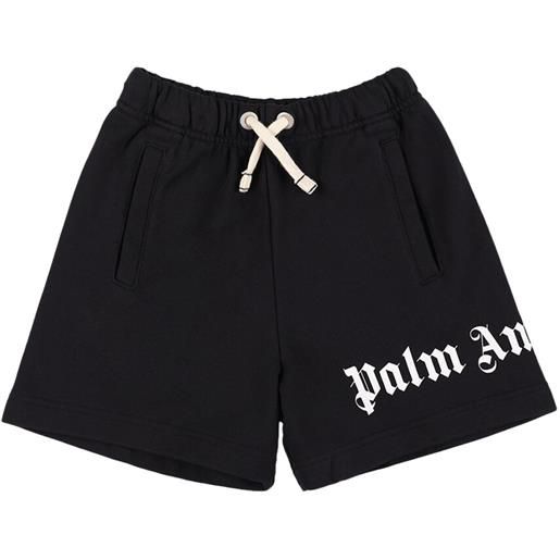 PALM ANGELS shorts in felpa di cotone con logo