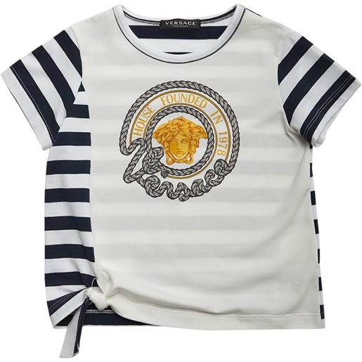 VERSACE t-shirt in jersey di cotone con stampa
